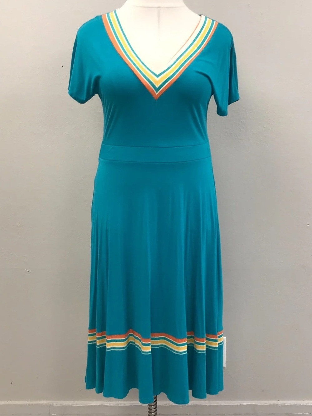 Fever London heritage Retro Blue A-line Dress - New -Size 12